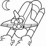 Space Shuttle Kids Coloring Pages sketch template