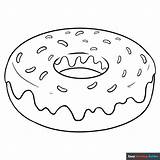 Yummy Donut Coloring Page Coloring Pages Easy  sketch template