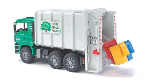 Bruder MAN TGA Rear Loading Garbage Truck - Green/White 02764 by Bruder Toys for $36.98 in ...