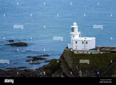 The Lighthouse at Hartland Point in Devon Stock Photo - Alamy