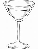 Martini Glass coloring Page  ColouringPages sketch template