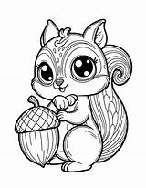 Free Squirrel Coloring Pages For Kids sketch template