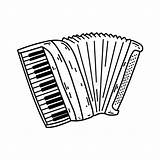 Accordion Coloring Stock Illustrations – 104  sketch template