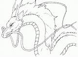 Spirited Away Haku Dragon Anime Coloring Pages sketch template