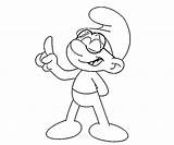 Brainy Smurf Coloring Page  Nation sketch template