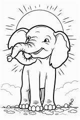 Elephant Coloring Pages  Hue Therapy sketch template