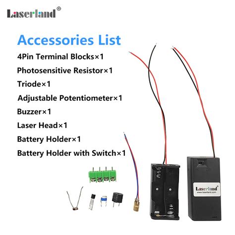 Laserland DIY Laser Alarm Kit Security System Anti-Theft Infrared Laser ...