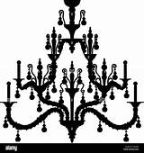 Chandelier Black Silhouette Banque Dimages Vectorielles  Alamy sketch template