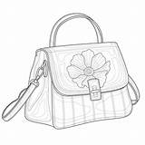 Handbag Coloring Page sketch template