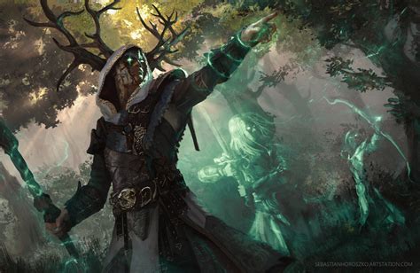 druids, Green eyes, Fantasy art, Magic, Ghost, Digital art, Forest Wallpapers HD / Desktop and ...