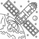 Space Satellite Coloring Page For Kids 10993604 Vector Art At Vecteezy sketch template