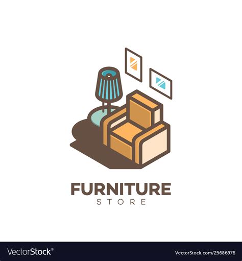 Furniture store logo Royalty Free Vector Image