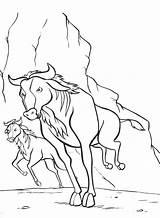 The Herd Of Wildebeest Coloring Page Lion King sketch template
