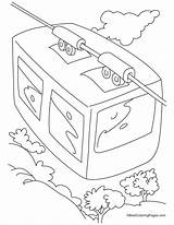 Cable Car Coloring Page Printable Free Download Colouring Pages  sketch template