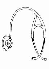 Stethoscope Coloring Page sketch template