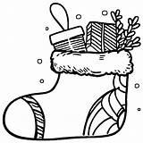 Christmas Stocking Coloring Page · Creative Fabrica sketch template