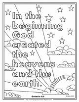 God Created The World Coloring Page Az Pages Sketch sketch template