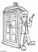 Cartoon Doctor Who coloring Page sketch template