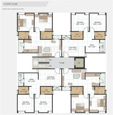 Two Bhk Floor Plan - floorplans.click