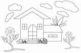 Home Coloring Page For Kids And Adult Graphic By COLORART · Creative  sketch template