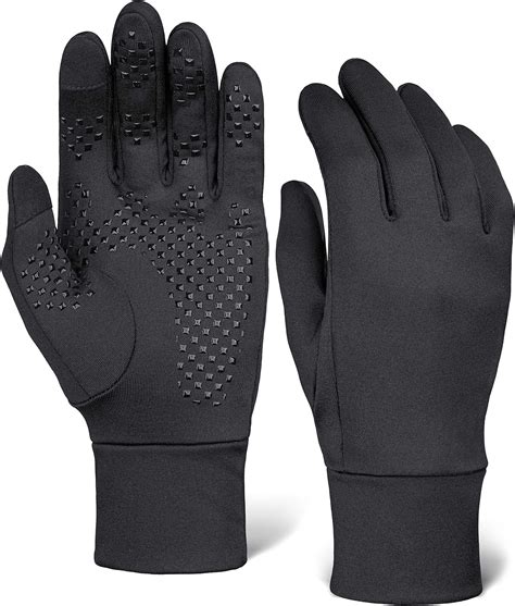 Amazon.com : Touch Screen Running Gloves - Thermal Winter Glove Liners ...