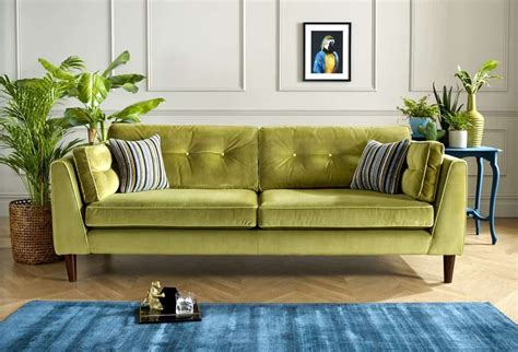 Lime Green Sofa in a Traditionally Painted Off White Room