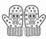 Coloring Pages Mittens sketch template
