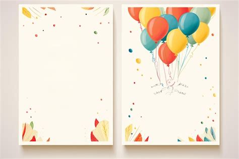 Premium Photo | Birthday greeting card invitation banner happy birthday genetated ai