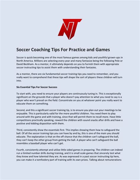 PPT - Soccer Coaching Tips For Practice and Games PowerPoint Presentation - ID:11216279