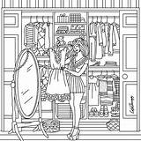 Fashion Adult Coloring Page Book Pages sketch template