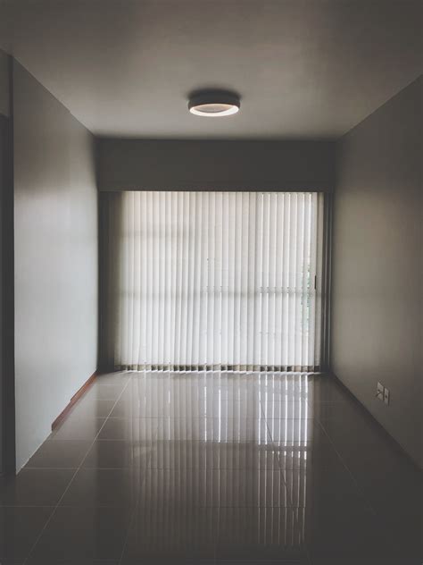 Empty Room With Closed Window Curtains · Free Stock Photo