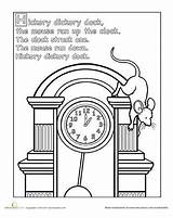 5 Best Images Of Hickory Dickory Dock Coloring Pages Printable  sketch template