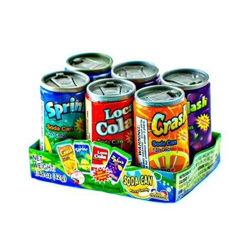 Kidsmania Soda Can Fizzy Candy (12 Count, 1.47 Ounce) - Volt Candy