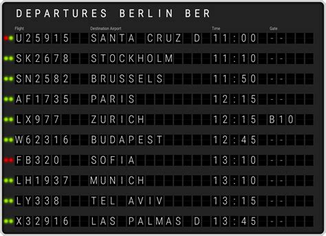 Berlin Brandenburg Airport Departures & [BER] Flight Schedules