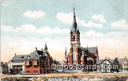 St Marie's Church and Convent Manchester, NH, USA Postcard ...