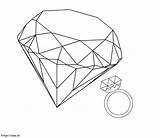 Diamond And Ring coloring Page sketch template