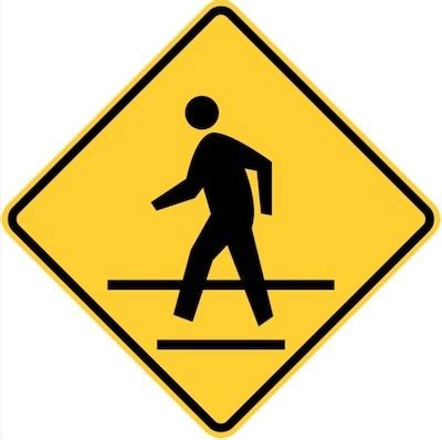 Pedestrian Crossing Sign (Meaning, What To Do)