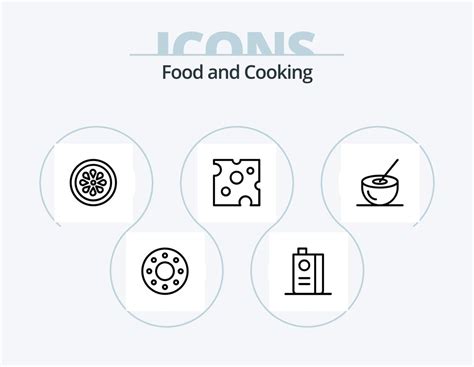 Food Line Icon Pack 5 Icon Design. . seafood. bread. rolls. food 19201569 Vector Art at Vecteezy