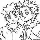 Killua And Gon Friendship Coloring Page  Pagescom sketch template