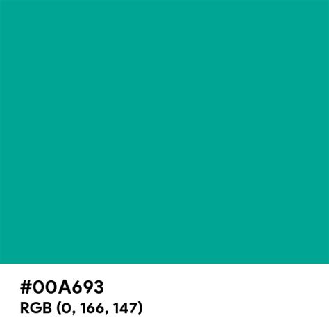 Persian Green color hex code is #00A693