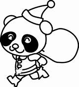 OnlineLabels Clip Art  Santa Panda Coloring Page sketch template