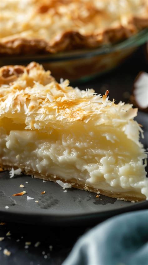 coconut pie recipe, tropical dessert, how to make coconut pie, easy pie recipes, baked coconut ...