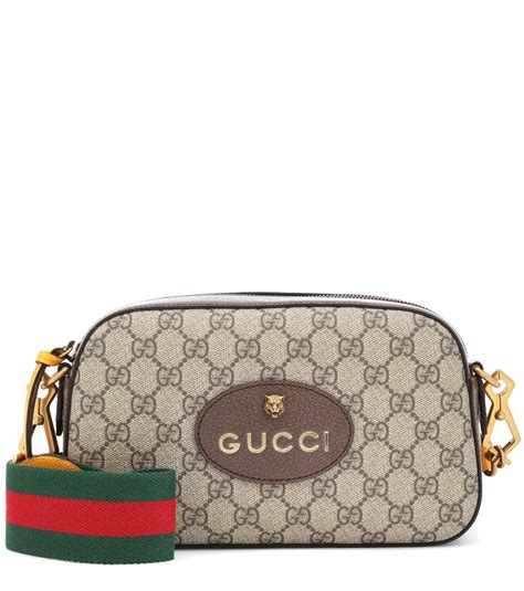 Gucci GG Supreme Crossbody Bag in Brown - Lyst