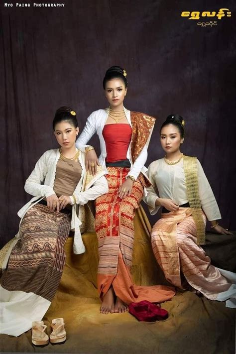 Myanmar (Burmese) traditional costume 🇲🇲 | Myanmar traditional dress ...