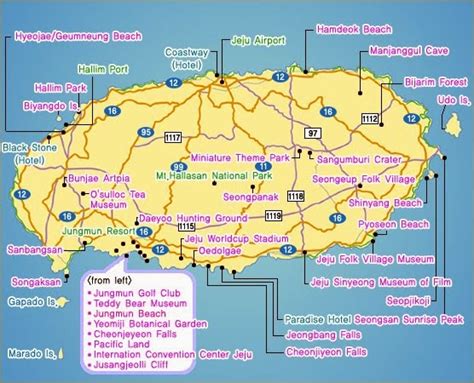 English Guide of Jeju Island: Jeju map