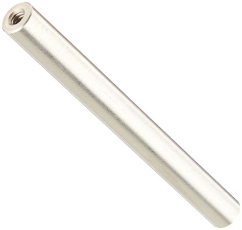 Round Standoff, Stainless Steel, Female, #4-40 Screw Size, 0.25" OD, 2.5" Length, (Pack of 5 ...