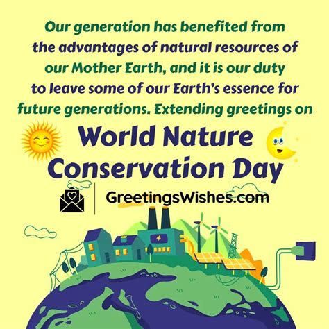 World Nature Conservation Day Quotes, Messages (28 July) - Greetings Wishes