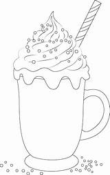 Premium Vector  Coloring Page A Festive Hot cocoa mug With Whipped sketch template