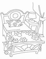 Bed Coloring Sheet  Home sketch template