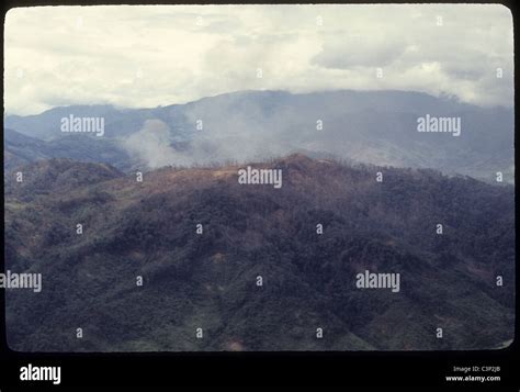 a shau valley 101st Airborne 1969 aerial mountain airstrike smoke hamburger hill Stock Photo - Alamy